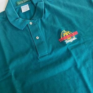 NWOT Vintage 90s Disneyland Tomorrowland  embroidered  Polo Shirt Outer Banks XL